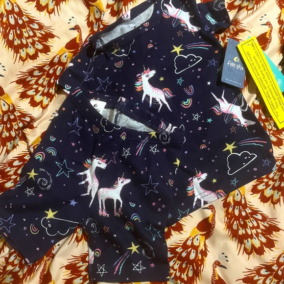 Fish sticks kids unicorn pajamas - Picture 1 of 6
